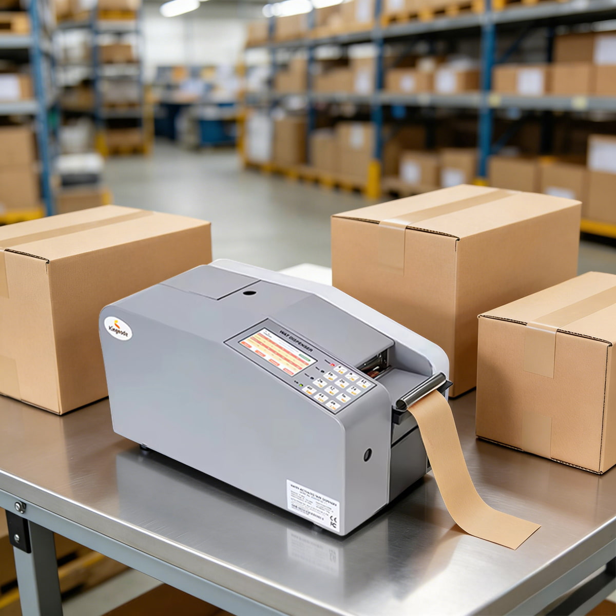 Operational Overview of the KN-366H Electric Water Activated Tape Dispenser in Industrial Packaging