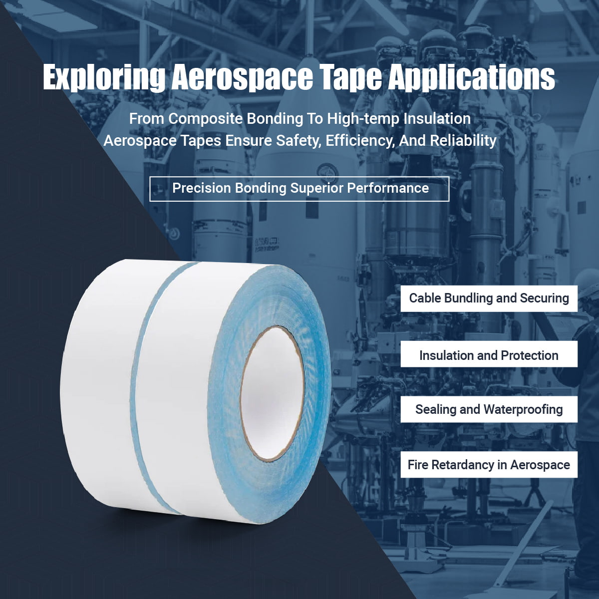JLW-396FR Flame-Retardant Tape — Engineered for Demanding Aerospace Applications
