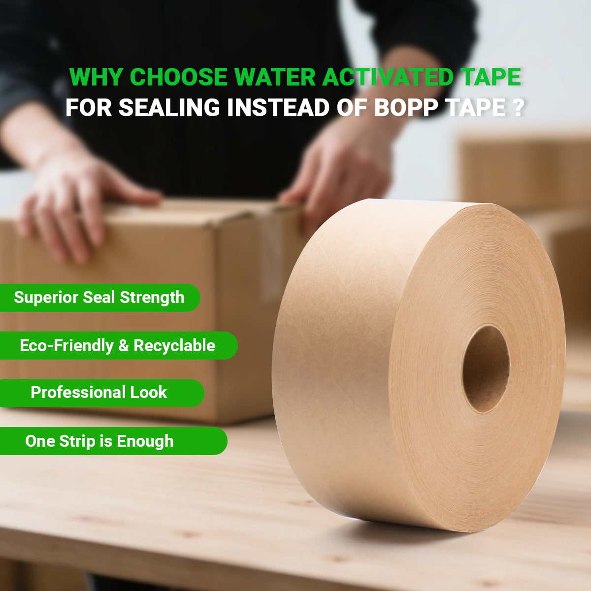 Why Are More Companies Switching to Water-Activated Tape (WAT) Instead of BOPP Tape for Carton Sealing?