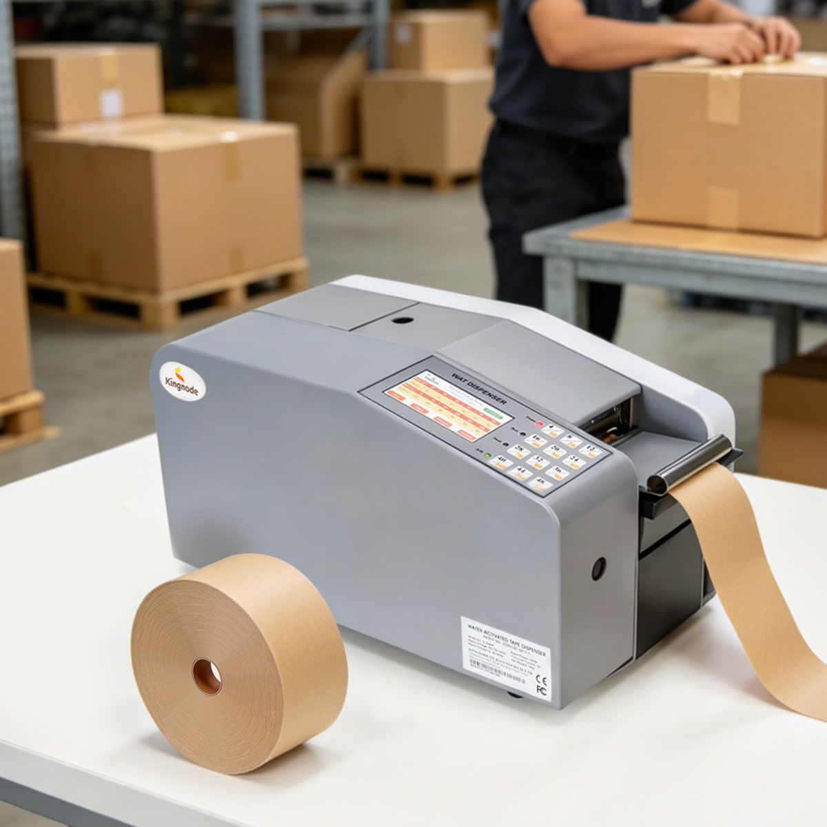 KN-366 Series Electric Water Activated Tape Dispenser: Programmable Control for Consistent Starch Adhesive Activation