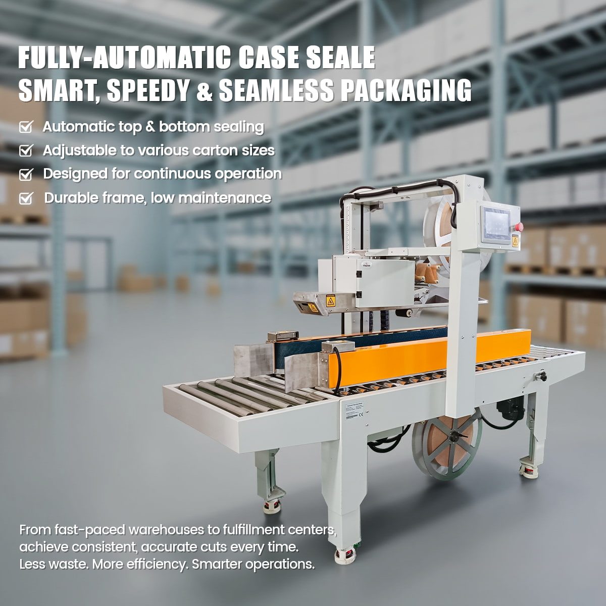 Efficient, Precise, and Eco-Friendly — WAT Fully Automatic Case Sealer Powers Smart Packaging Upgrades
